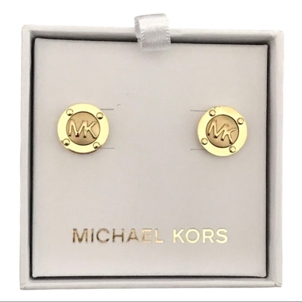 Michael Michael Kors Gold Tone Aster Stud Earrings